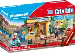 PLAYMOBIL 70336 City Life Pizzeria Mit Gartenrestaurant