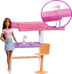 MATTEL Barbie Deluxe-Set Möbel Hochbett/Tisch Und Puppe -Kinderspielzeug Rabatte 86daad08c95b0ecdb326ad01c3318864