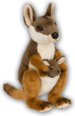 WWF Plüschtier Känguru Mit Baby (19cm) Lebensecht Kuscheltier Stofftier Kangaroo Joey -Kinderspielzeug Rabatte 89b3591543c078c9e7d8fbbf75ba1183