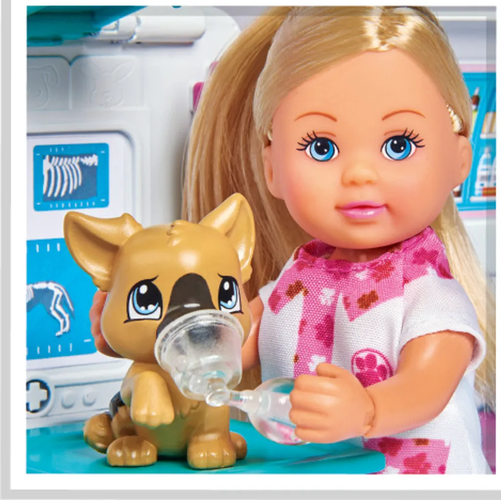 SIMBA TOYs Simba Spielset Evi Love 2-in-1 Tier-Mobil 12 Cm Weiß 6 SIMBA TOYs Simba Spielset Evi Love 2-in-1 Tier-Mobil 12 Cm Weiß – Bild 4