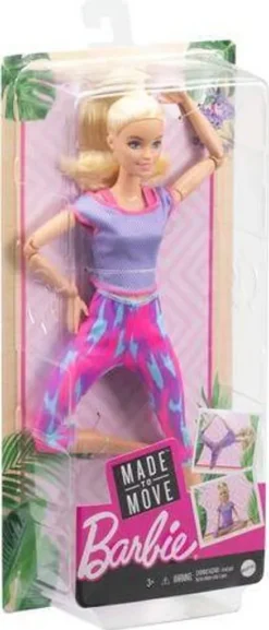 Barbie Made To Move Puppe (blond) Im Lila Yoga Outfit -Kinderspielzeug Rabatte 92d67e049027dd1608e481033f42340c