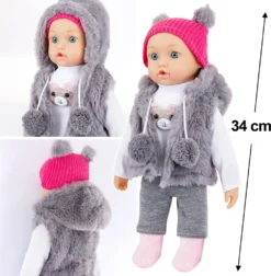 Kinderplay Babypuppe Interaktive Spielpuppe Weichkörperpuppe - Baby Puppe, 35 Cm Hoch, Funktionspuppe, Lacht, Sagt Mama Und Papa, Passt Zum Kinderplay Puppenwagen, KP4840N -Kinderspielzeug Rabatte 936ac20ed6fc715264055892e71839ea