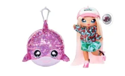 MGA Entertainment Na! Na! Na! Surprise 2-in-1 Pom Doll - Krysta Splash, Mini-Puppe, Weiblich, 5 Jahr(e), Mädchen, 190 Mm, Mehrfarbig