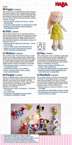Haba Spielwaren HABA 306529 Puppe Leonore Stoffpuppen Puppen Stoffpuppen Plahap1222 -Kinderspielzeug Rabatte 95a9906a37dfda6e801fe544d3a5adac
