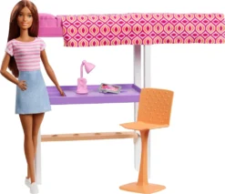 MATTEL Barbie Deluxe-Set Möbel Hochbett/Tisch Und Puppe
