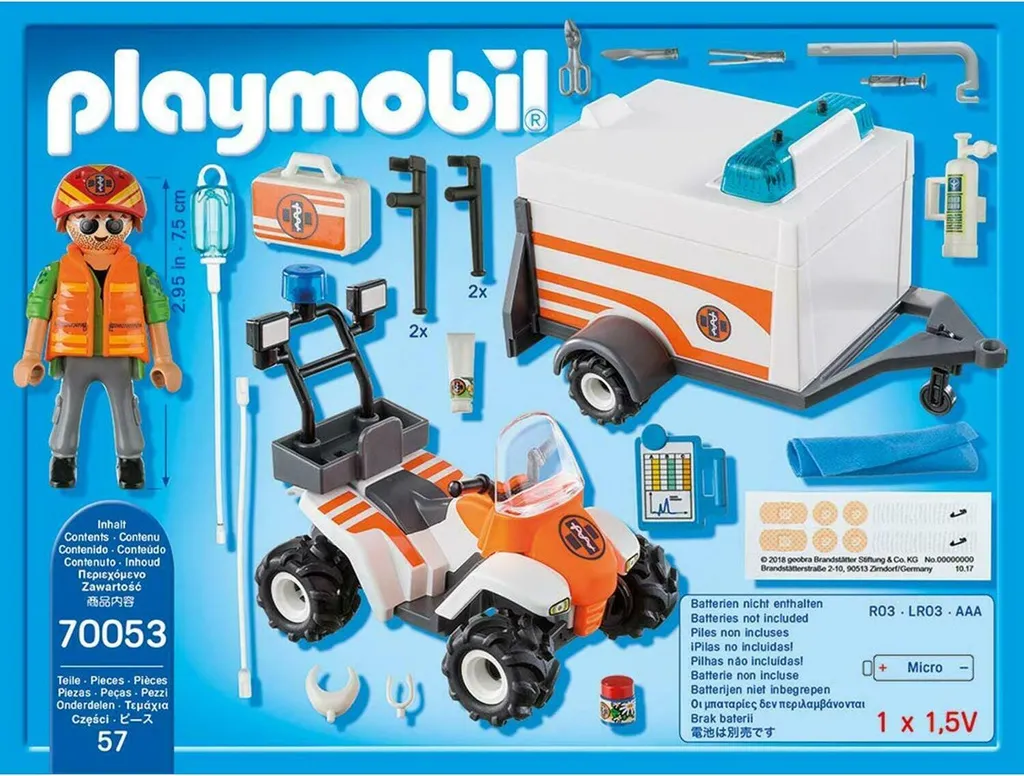 PLAYMOBIL Quad Mit Rettungsanhänger, 70053 4 PLAYMOBIL Quad Mit Rettungsanhänger, 70053 – Bild 2
