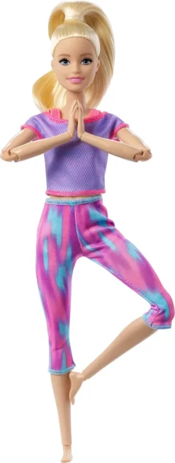 Barbie Made To Move Puppe (blond) Im Lila Yoga Outfit
