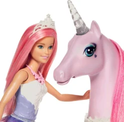 Barbie Dreamtopia Magisches Zauberlicht Einhorn Mit Puppe, Licht & Geräuschen
