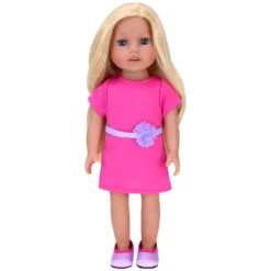 Sophia's - 18 "Puppe - Chloe Blonde Vinyl Puppe In Heißen Rosa Kleid & Lila Satinschuhen - Rouge -Kinderspielzeug Rabatte abc134bbdf599aa51fe5f30167fd73d6