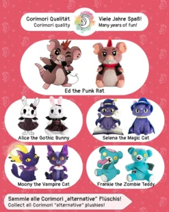 Ed, Die Punk-Ratte | 26cm Plüschie Stofftier, Plüschtier, Ratten-Kuscheltier, Braun Rot Schwarz -Kinderspielzeug Rabatte ac221090c908c92a019f4ecf410c13c4