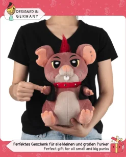 Ed, Die Punk-Ratte | 26cm Plüschie Stofftier, Plüschtier, Ratten-Kuscheltier, Braun Rot Schwarz -Kinderspielzeug Rabatte ae7cde79271227d0d875ded5907b4766