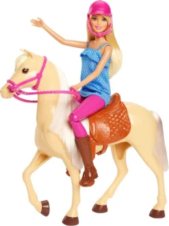 Barbie Pferd Mit Puppe (blond), Anziehpuppe, Modepuppe, Pferde Spielzeug -Kinderspielzeug Rabatte b0a36699e1c698edd6a252cce2742e43