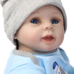 22inch 55cm Reborn Toddler Baby Doll Boy Silicone Body Boneca With Clothes Blue Eyes Lifelike Cute Gifts Toy Blue Dog -Kinderspielzeug Rabatte b11af8cd4cd22868ed9b05bcec4b46be