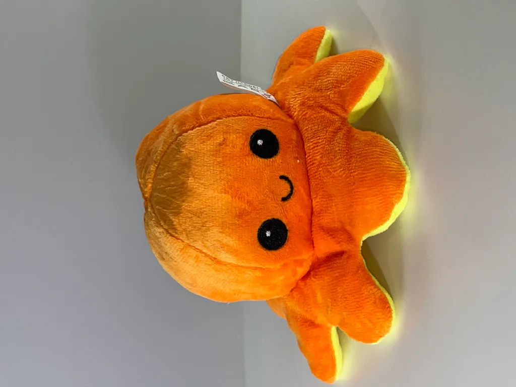 Oktopus Stimmung Krake Wendbares Plüschtier Stofftier 20cm Orange Gelb 6 Oktopus Stimmung Krake Wendbares Plüschtier Stofftier 20cm Orange Gelb – Bild 4