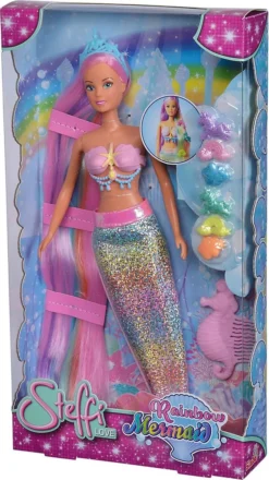 SIMBA TOYs Simba Spielwaren Steffi LOVE Rainbow Mermaid, 29 Cm Ankleidepuppen Puppen Ankleidepuppen