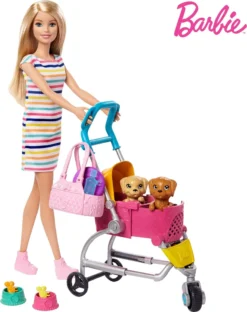 Barbie Hunde-Buggy Spielset Mit Puppe (blond), Anziehpuppe, Modepuppe -Kinderspielzeug Rabatte b99e296718c6c166fb3da2eb0e55e6b6