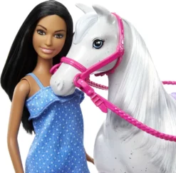 Barbie-Puppe Und Pferd Mit Sattel, Zaumzeug Und Zügel, Geschenk Für Kinder Zwischen 3 Und 7Jahren -Kinderspielzeug Rabatte bc67cb28bccd1c25a432ca2bfa7eaf8f