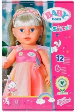 Zapf Creation BABY Born Fantasy Sister, Große Puppe, Weiblich, 3 Jahr(e), Mädchen, 430 Mm, Mehrfarbig