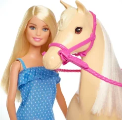 Barbie Pferd Mit Puppe (blond), Anziehpuppe, Modepuppe, Pferde Spielzeug -Kinderspielzeug Rabatte bfd8f15dd8108fc74d3eed773677f3d2