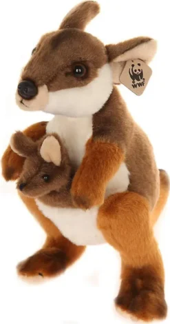 WWF Plüschtier Känguru Mit Baby (19cm) Lebensecht Kuscheltier Stofftier Kangaroo Joey -Kinderspielzeug Rabatte c0d1a2b49616279d41852adc24e04c45