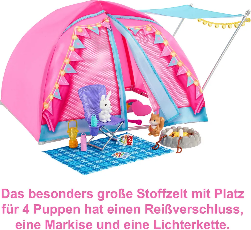 Barbie Camping Zelt Spielset Mit 2 Puppen & Zubehör 5 Barbie Camping Zelt Spielset Mit 2 Puppen & Zubehör – Bild 3