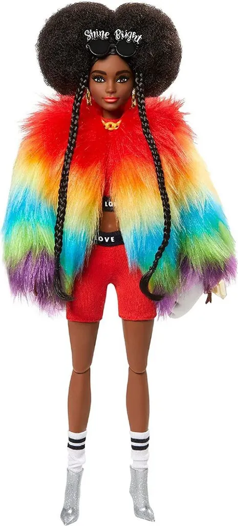 Barbie Extra Puppe Mit Afro Und Regenbogen-Jacke, Inkl. Haustier 13 Barbie Extra Puppe Mit Afro Und Regenbogen-Jacke, Inkl. Haustier – Bild 11