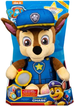 PAW Patrol Kuschel-Chase – Plüschtier Mit Taschenlampe Und Geräuscheffekten, Spieltiere, 3 Jahr(e), Interaktiv, LR44
