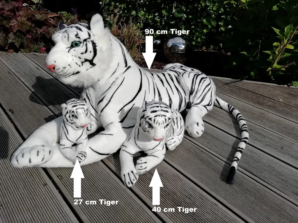 Tiger Weiss Plüschtier 40 Cm Plüschtier Kuscheltier 4 Tiger Weiss Plüschtier 40 Cm Plüschtier Kuscheltier – Bild 2