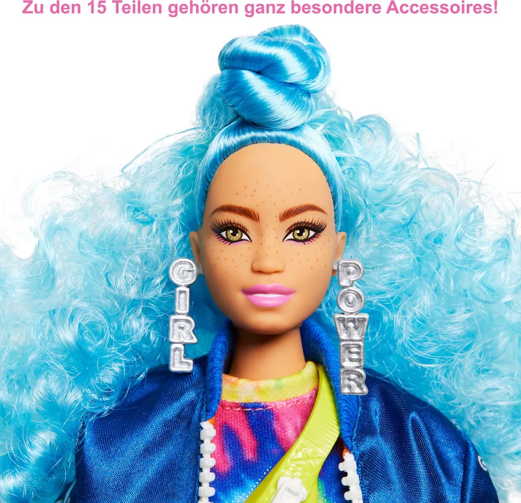 Barbie Extra Puppe Mit Blauen Haaren Und Skateboard, Inkl. Haustier 9 Barbie Extra Puppe Mit Blauen Haaren Und Skateboard, Inkl. Haustier – Bild 7
