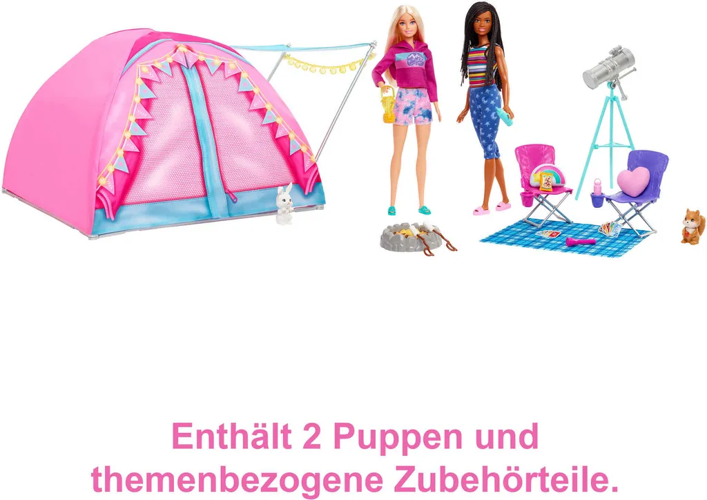 Barbie Camping Zelt Spielset Mit 2 Puppen & Zubehör 7 Barbie Camping Zelt Spielset Mit 2 Puppen & Zubehör – Bild 5