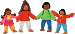 Goki Biegepuppen Farbige Familie
