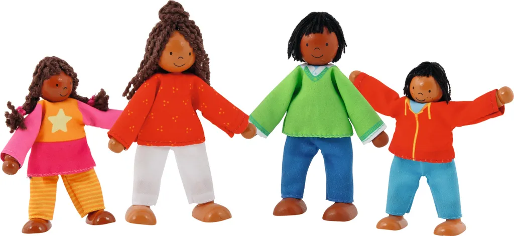 Goki Biegepuppen Farbige Familie 3 Goki Biegepuppen Farbige Familie