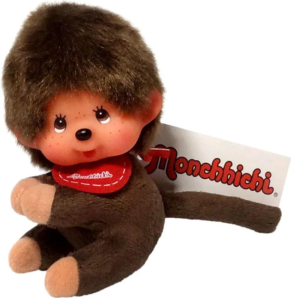 Junge Mit Rotem Latz & Clip | 10 Cm | Monchhichi Puppe | Classic 3 Junge Mit Rotem Latz & Clip | 10 Cm | Monchhichi Puppe | Classic