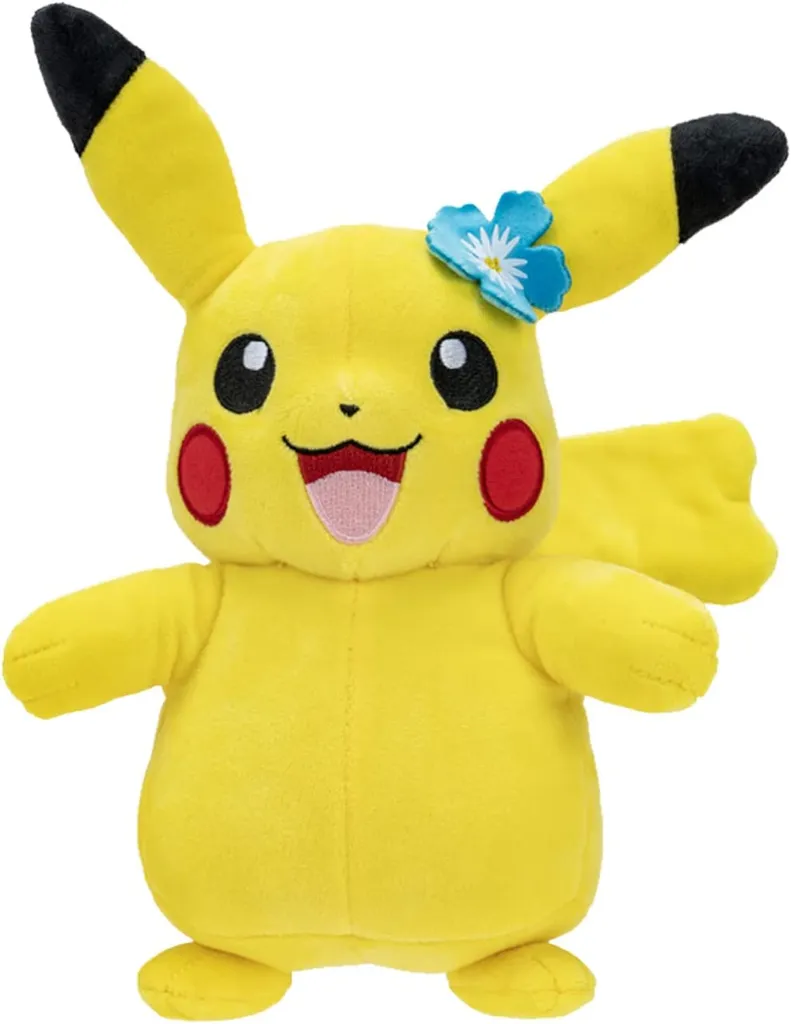 Pokemon - Plüschfigur - Pikachu Mit Blauer Blume (20cm) Kuscheltier Stofftier 3 Pokemon - Plüschfigur - Pikachu Mit Blauer Blume (20cm) Kuscheltier Stofftier