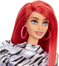 Barbie Fashionistas Puppe (rothaarig) Im Gemusterten Puff-Ärmel Kleid -Kinderspielzeug Rabatte df695633ec27302b1d0f1d4516fabf91