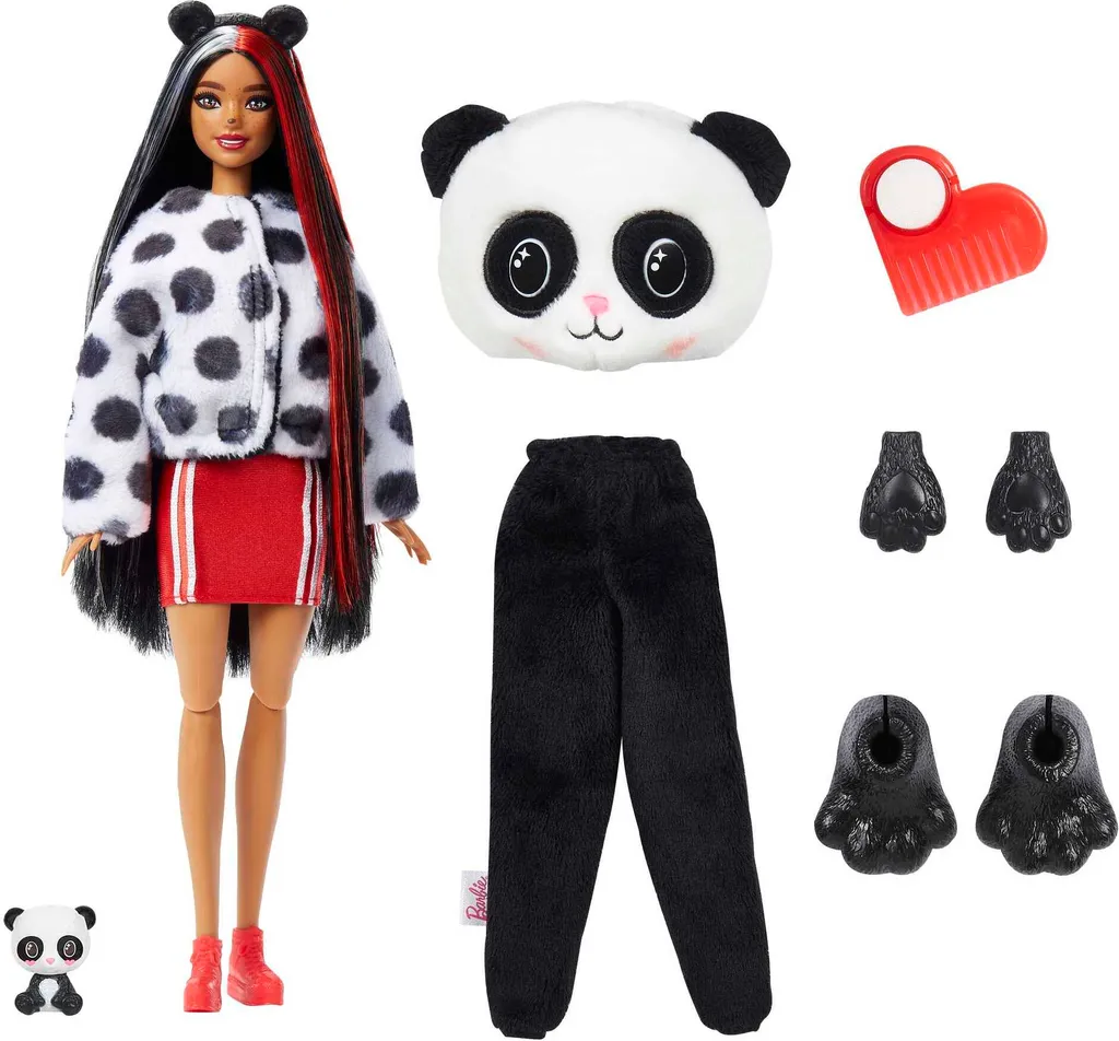 Barbie Cutie Reveal Puppe Mit Panda-Plüschkostüm Und 10 Überraschungen 5 Barbie Cutie Reveal Puppe Mit Panda-Plüschkostüm Und 10 Überraschungen – Bild 3