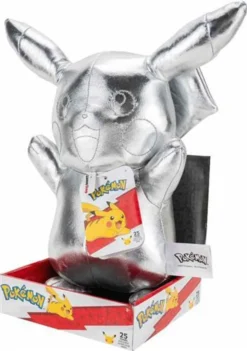 JAZWARES Pokemon Plüschfigur - Pikachu Jubiläum Select (silber, 30cm) Kuscheltier Stofftier Plüschtier -Kinderspielzeug Rabatte e1ab6cf878fbde601c4f72998eed5bd4