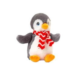 Keel Toys - Weihnachtliches Design-Plüsch-Spielzeug "Keeleco", Pinguin SG22184 (25 Cm) (Rot/Weiß/Grau)