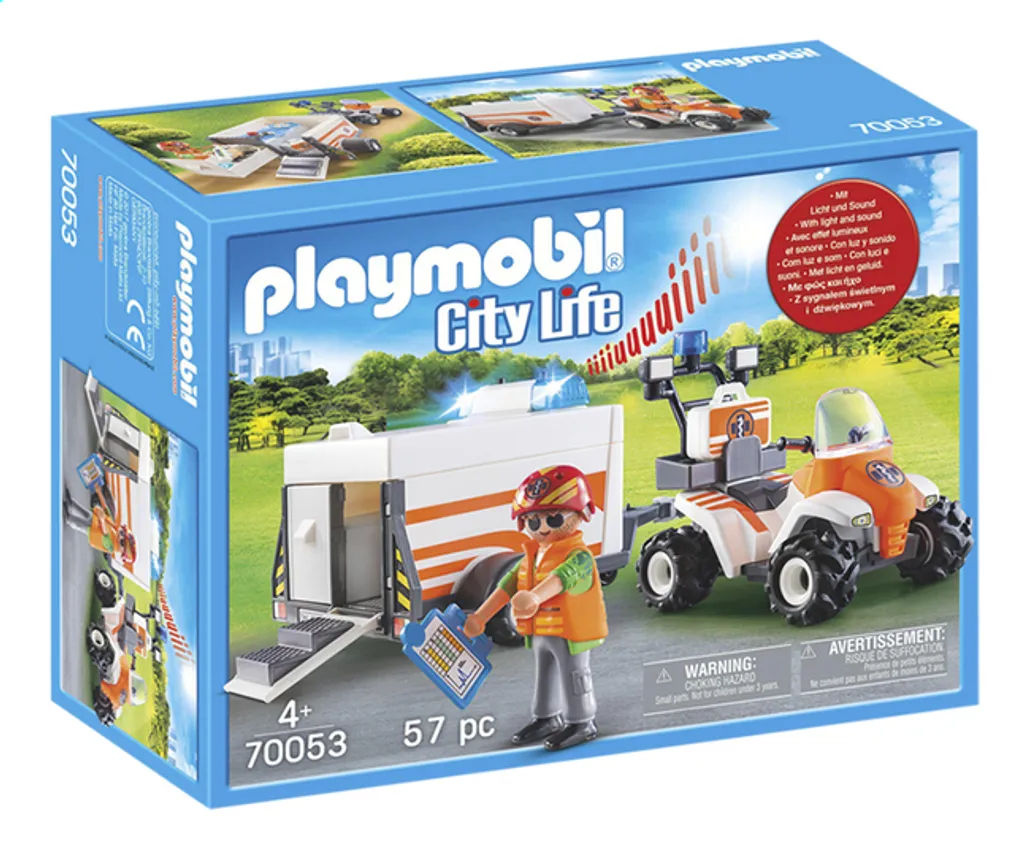 PLAYMOBIL Quad Mit Rettungsanhänger, 70053 10 PLAYMOBIL Quad Mit Rettungsanhänger, 70053 – Bild 8