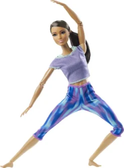 Barbie Made To Move Puppe (Afro-Style) Im Lila Yoga Outfit