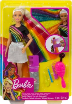 Barbie Regenbogen Glitzerhaar Puppe (blond), Anziehpuppe Mit Bunten Haaren -Kinderspielzeug Rabatte e9eceaf145a6b242449ea92b7d3606a8