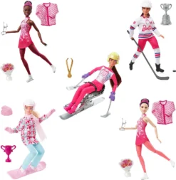 Barbie Wintersport Eishockeyspielerin-Puppe Brünett, Kurvige Form (30 Cm) Mit Hemd, Helm, Hockeyschläger, Puck & Trophäe, Für Kinder Ab 3 Jahren -Kinderspielzeug Rabatte ecbfefa8f8b88e09bbc06e20fa6883f4