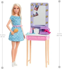 Barbie „Bühne Frei Für Große Träume“ Malibu Schminktisch Spielset Mit Puppe -Kinderspielzeug Rabatte f2f78ddf99234ea58742e16e46620902